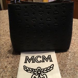 MCM Monogram leather hobo handbag